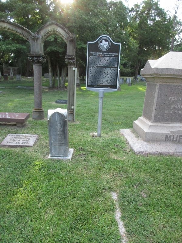 Virginia Lucille "Ginger" Murchison Marker image. Click for full size.