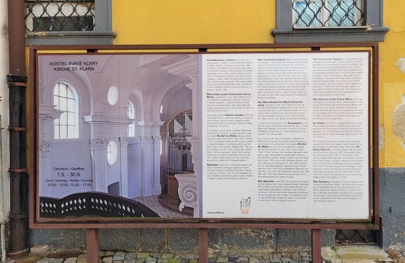 Kostel Svat� Kl�ry / Church of St. Clare Marker image. Click for full size.