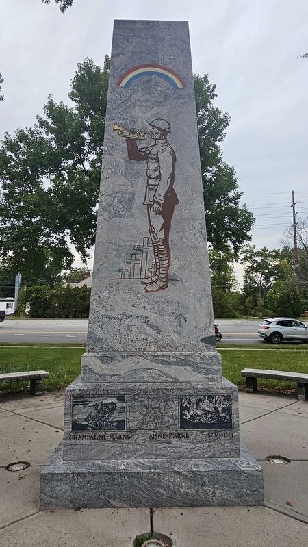 Rainbow Division Monument (Facing South) image. Click for full size.