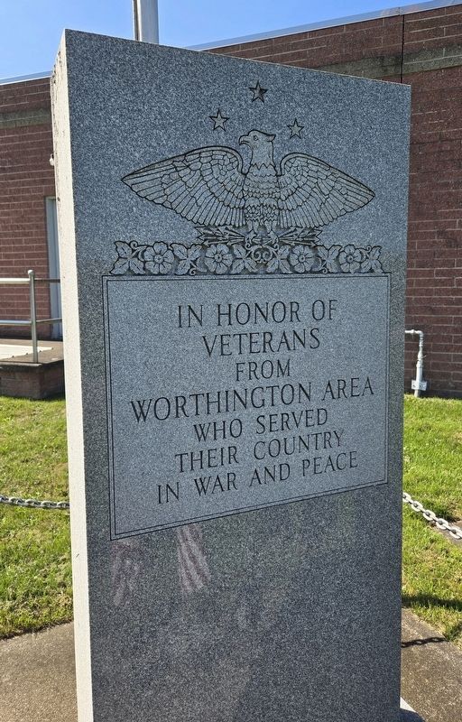 Worthington Area Veterans Memorial image. Click for full size.