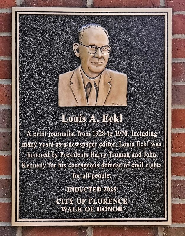 Louis A. Eckl Marker image. Click for full size.