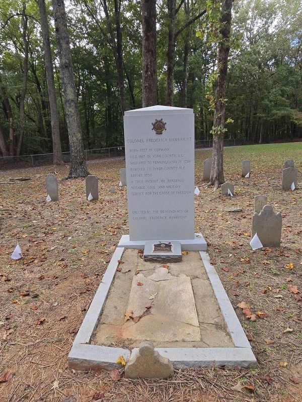 Full view of Colonel Frederick Hambright gravesite image. Click for full size.