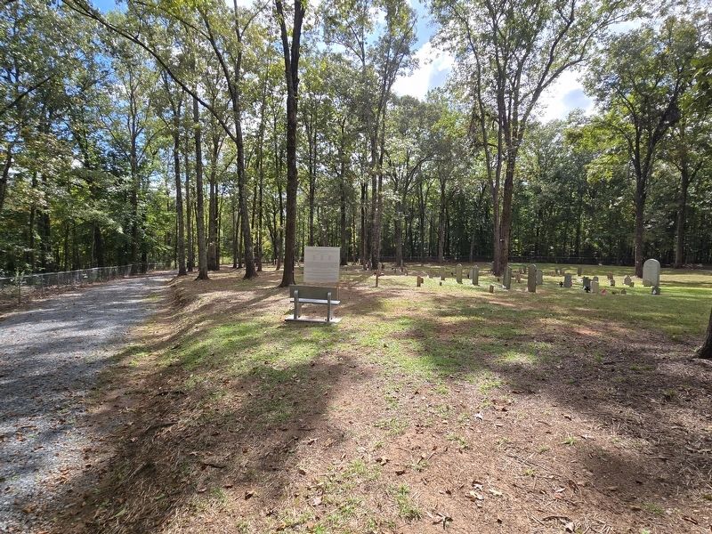 Shiloh Presbyterian Cemetery. Hambright's gravesite is behind the sign, left of center image. Click for full size.