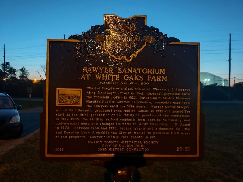 Sawyer Sanatorium At White Oaks Farm Marker, Side Two. Click for full size. Sawyer Sanatorium At White Oaks Farm Marker, Side Two image. Click for full size.
