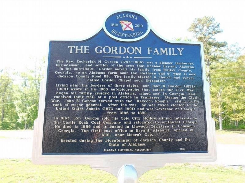 The Gordon Family Marker - Reverse Side image. Click for full size.