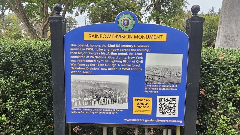 Rainbow Division Monument Marker image. Click for full size.