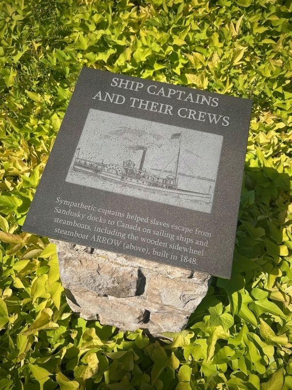 Path to Freedom- Ship Captains and Their Crews Marker. Click for full size. Path to Freedom- Ship Captains and Their Crews Marker image. Click for full size.