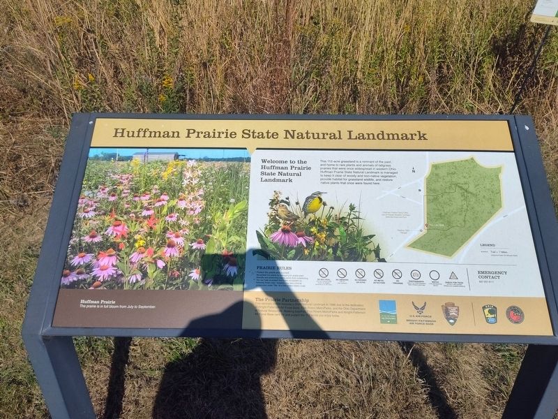 Huffman Prairie State Natural Landmark Marker image. Click for full size.