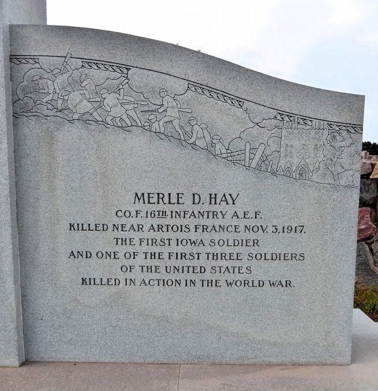 Merle D. Hay Memorial (<i>right side</i>). Click for full size. Merle D. Hay Memorial (<i>right side</i>) image. Click for full size.
