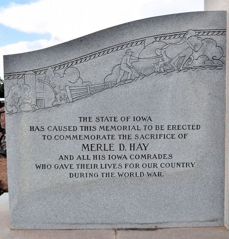 Merle D. Hay Memorial (<i>left side</i>). Click for full size. Merle D. Hay Memorial (<i>left side</i>) image. Click for full size.