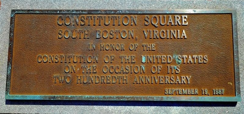 Constitution Square Marker. Click for full size. Constitution Square Marker image. Click for full size.