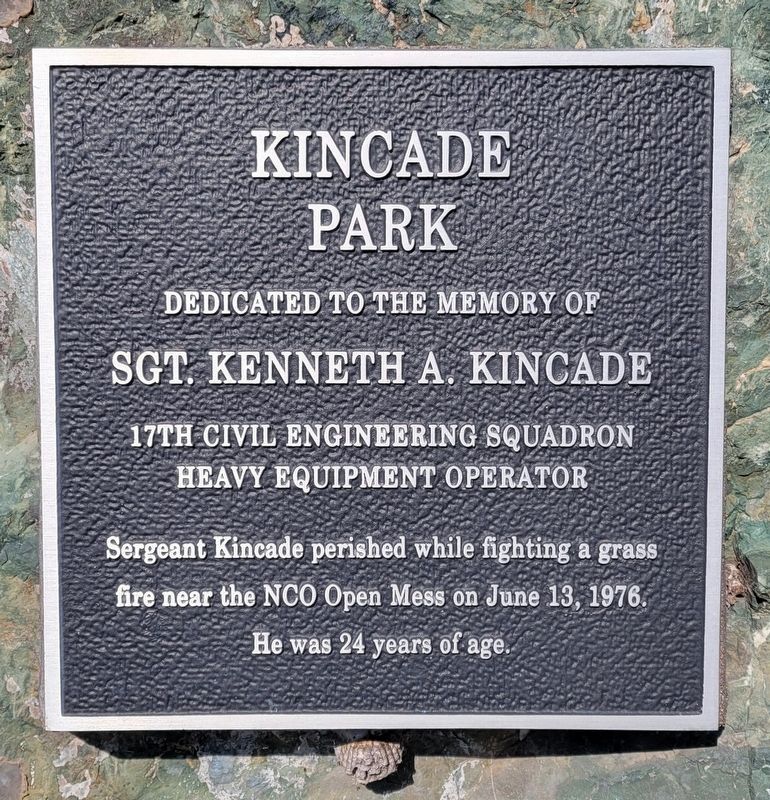 Kincade Park Marker. Click for full size. Kincade Park Marker image. Click for full size.