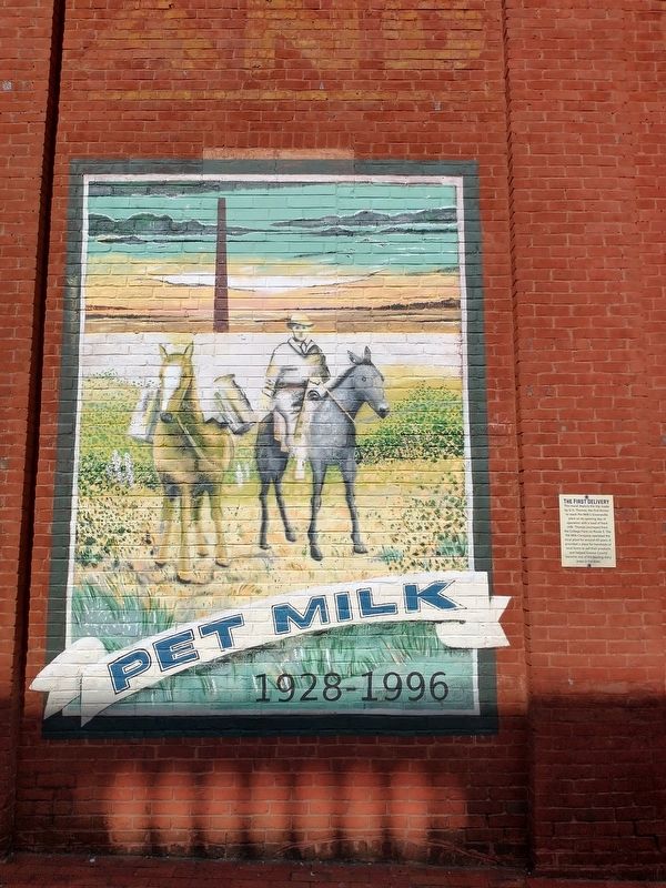 The First Delivery Marker & Mural. Click for full size. The First Delivery Marker & Mural image. Click for full size.