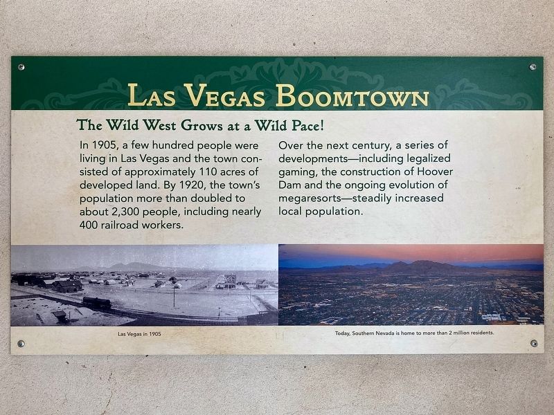 Las Vegas Boomtown Marker image. Click for full size.