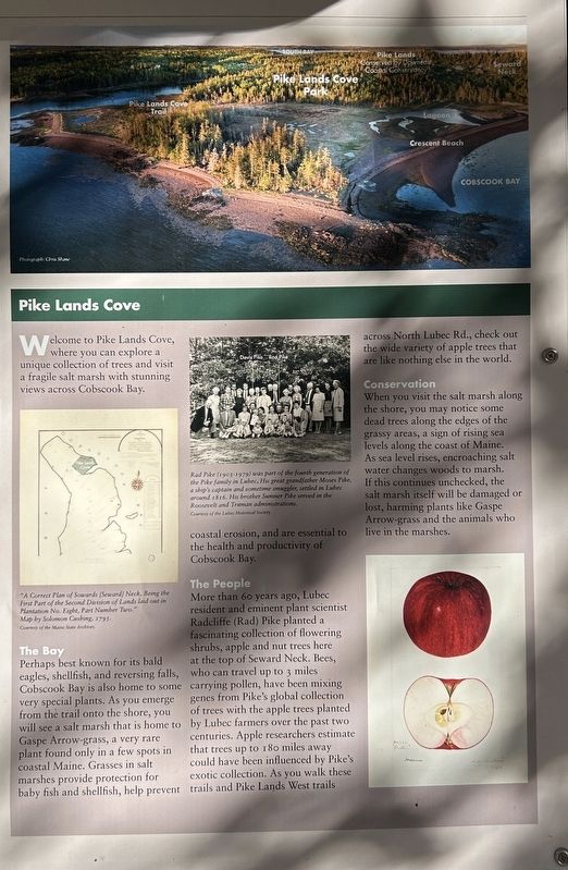 Pike Lands Cove Marker. Click for full size. Pike Lands Cove Marker image. Click for full size.