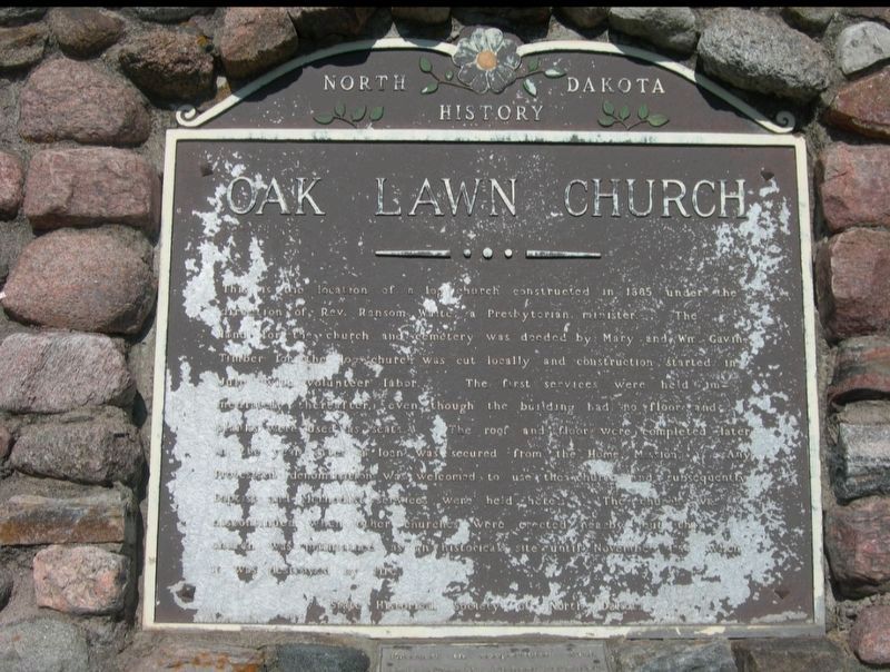 Oak Lawn Church Marker image. Click for full size.