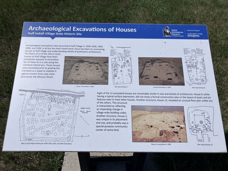 Archaeological Excavations of Houses Marker image. Click for full size.