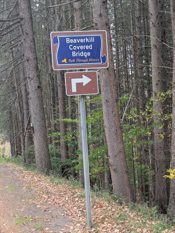 The Beaverkill Covered Bridge Marker image. Click for full size.