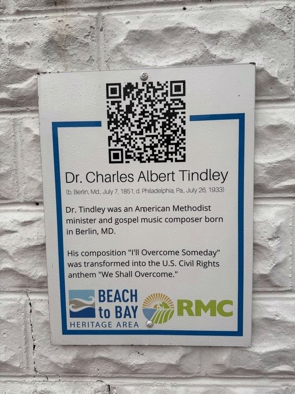 Dr. Charles Albert Tindley Marker. Click for full size. Dr. Charles Albert Tindley Marker image. Click for full size.