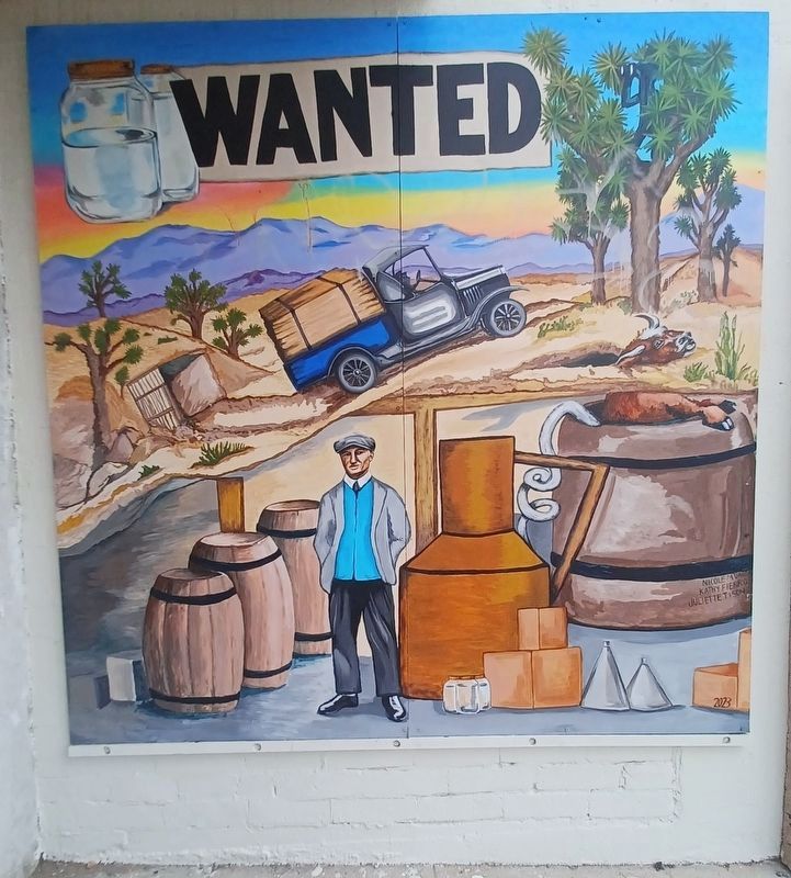 Prohibition & Bootlegging mural. Click for full size. Prohibition & Bootlegging mural image. Click for full size.