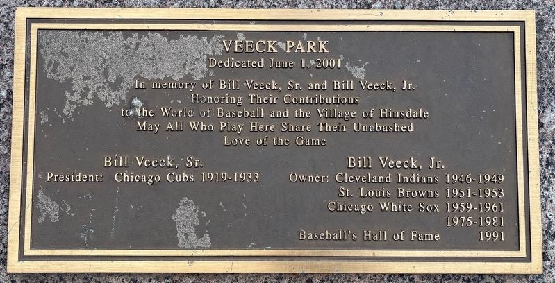 Veeck Park Marker image. Click for full size.