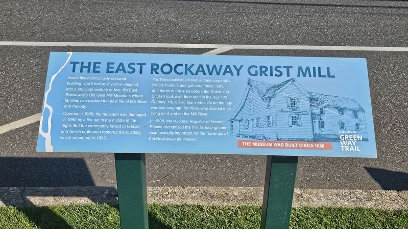The East Rockaway Grist Mill Marker image. Click for full size.