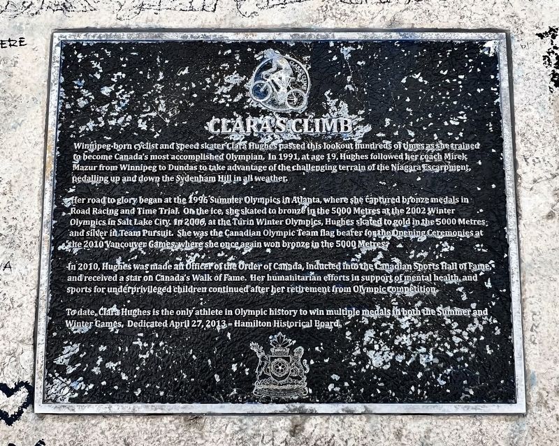 Clara�s Climb Marker image. Click for full size.