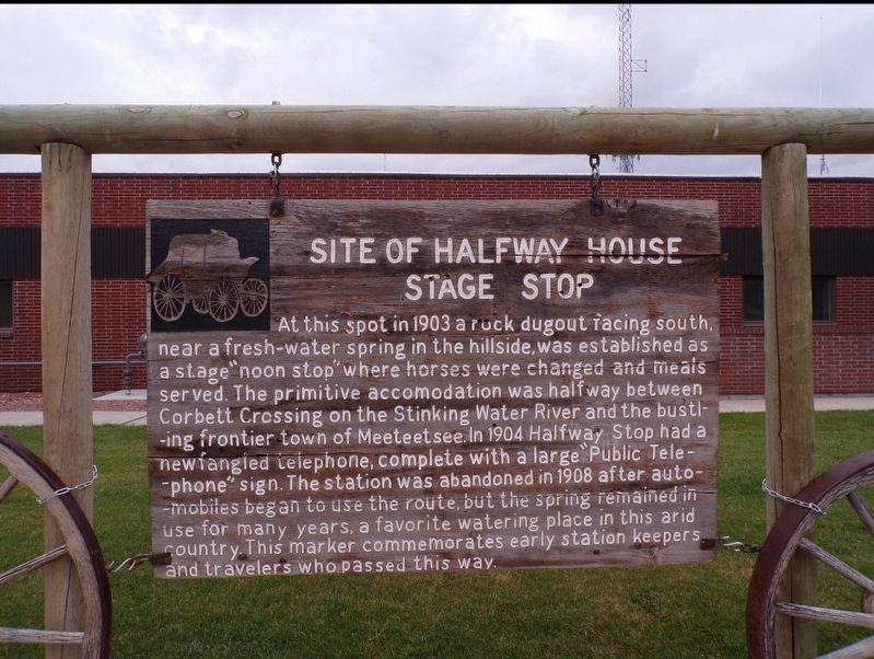 Site of Halfway House Stage Stop Marker. Click for full size. Site of Halfway House Stage Stop Marker image. Click for full size.