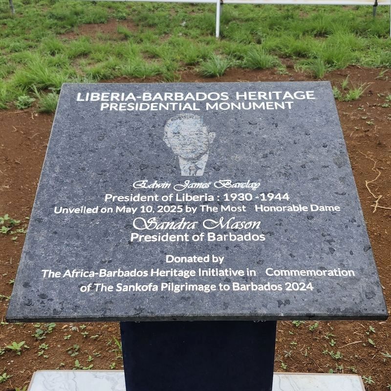 Nearby President Edwin James Barclay (1930-1944) Tablet. Click for full size. Nearby President Edwin James Barclay (1930-1944) Tablet image. Click for full size.