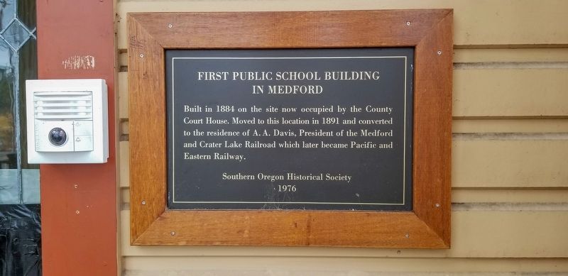 First Public School Building in Medford Marker. Click for full size. First Public School Building in Medford Marker image. Click for full size.