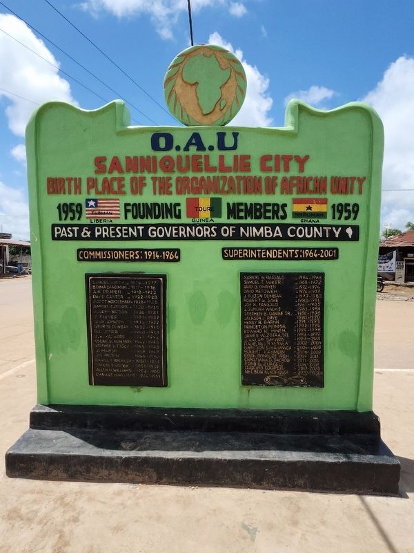 Foundation of the Organization of African Unity Marker. Click for full size. Foundation of the Organization of African Unity Marker image. Click for full size.