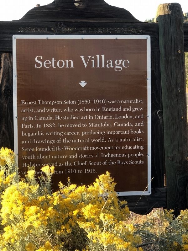 Seton Village Marker, Side One. Click for full size. Seton Village Marker, Side One image. Click for full size.