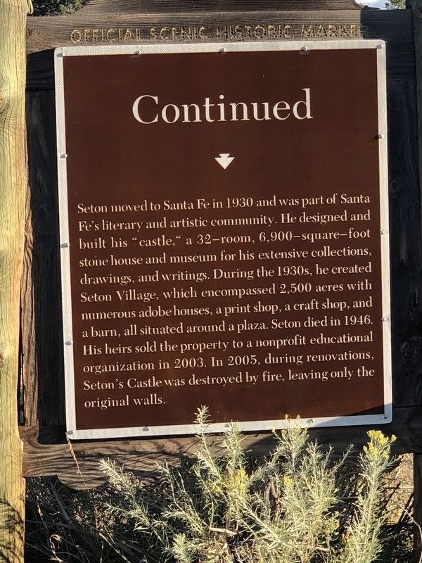 Seton Village Marker, Side Two. Click for full size. Seton Village Marker, Side Two image. Click for full size.
