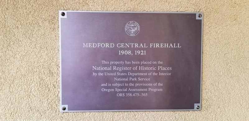 Medford Central Firehall Marker image. Click for full size.