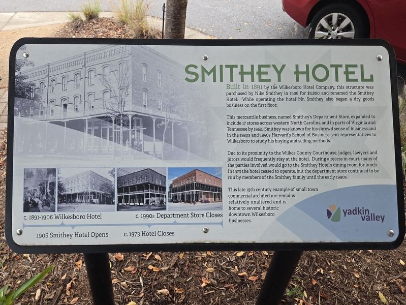 Smithey Hotel Marker. Click for full size. Smithey Hotel Marker image. Click for full size.