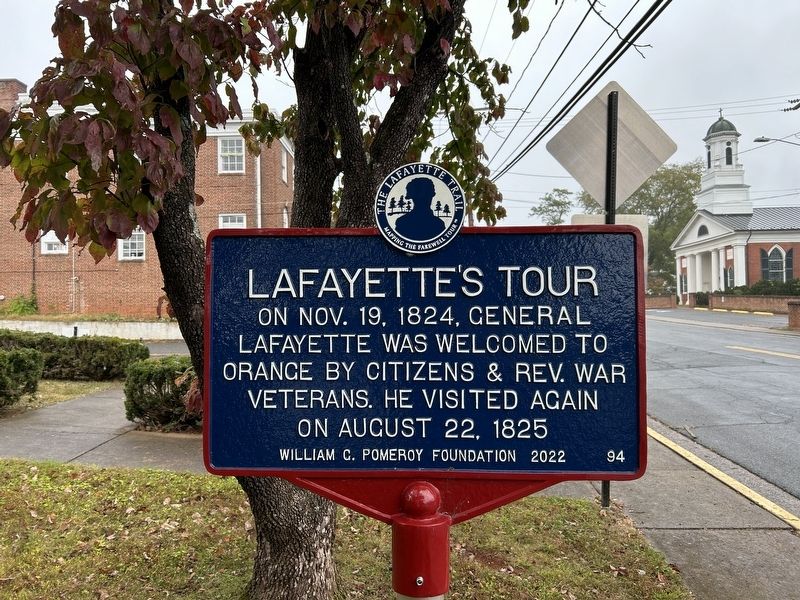 Lafayette’s Tour Marker. Click for full size. Lafayette’s Tour Marker image. Click for full size.