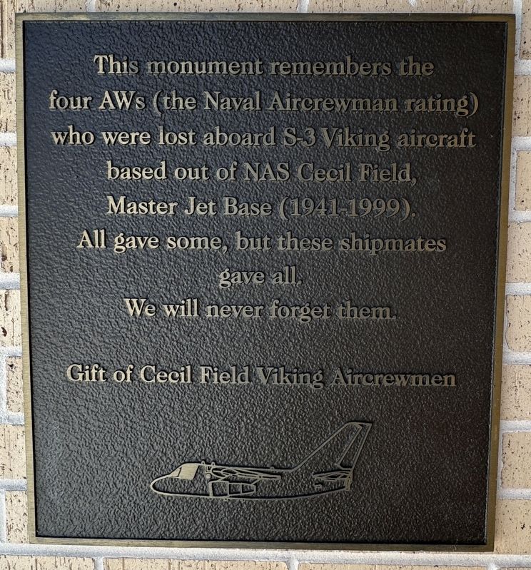 Naval Aircrewman (AWs) Monument Marker. Click for full size. Naval Aircrewman (AWs) Monument Marker image. Click for full size.