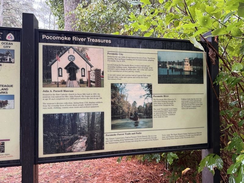 Pocomoke River Treasures Marker image. Click for full size.
