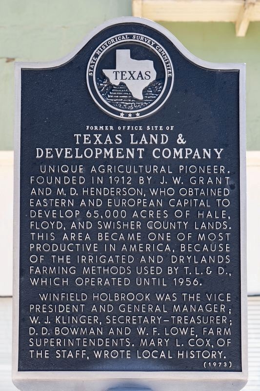 Texas Land & Development Company Marker image. Click for full size.
