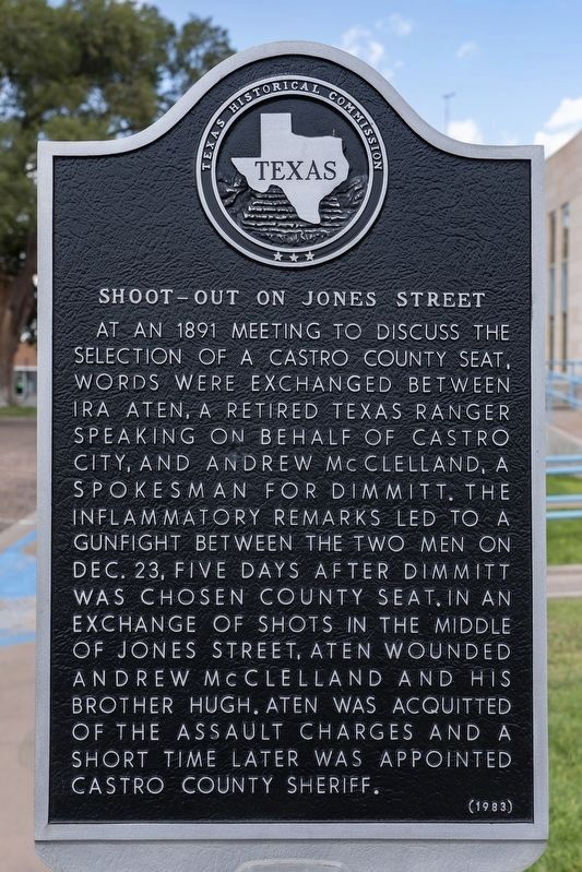 Shoot-out on Jones Street Marker. Click for full size. Shoot-out on Jones Street Marker image. Click for full size.