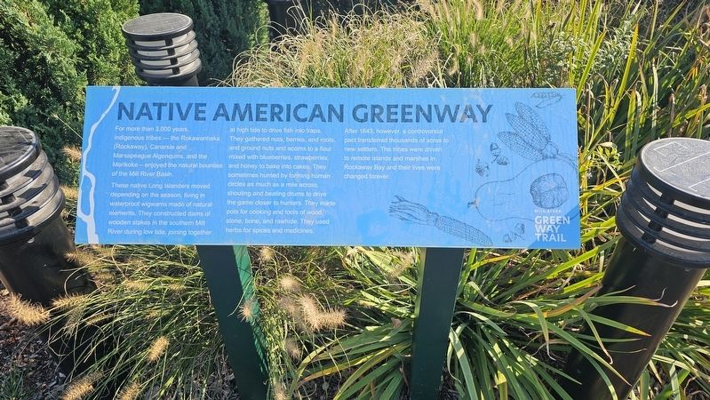 Native American Greenway Marker image. Click for full size.