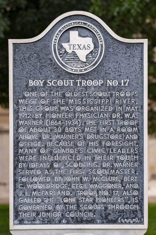 Boy Scout Troop No. 17 Marker. Click for full size. Boy Scout Troop No. 17 Marker image. Click for full size.