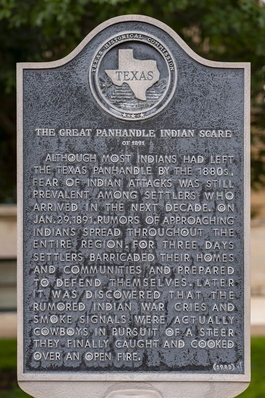 The Great Panhandle Indian Scare of 1891 Marker image. Click for full size.