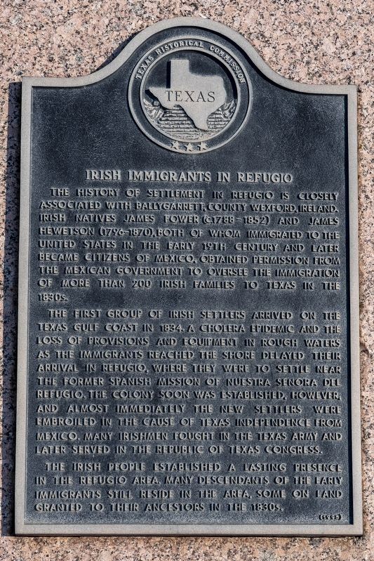 Irish Immigrants in Refugio Marker image. Click for full size.