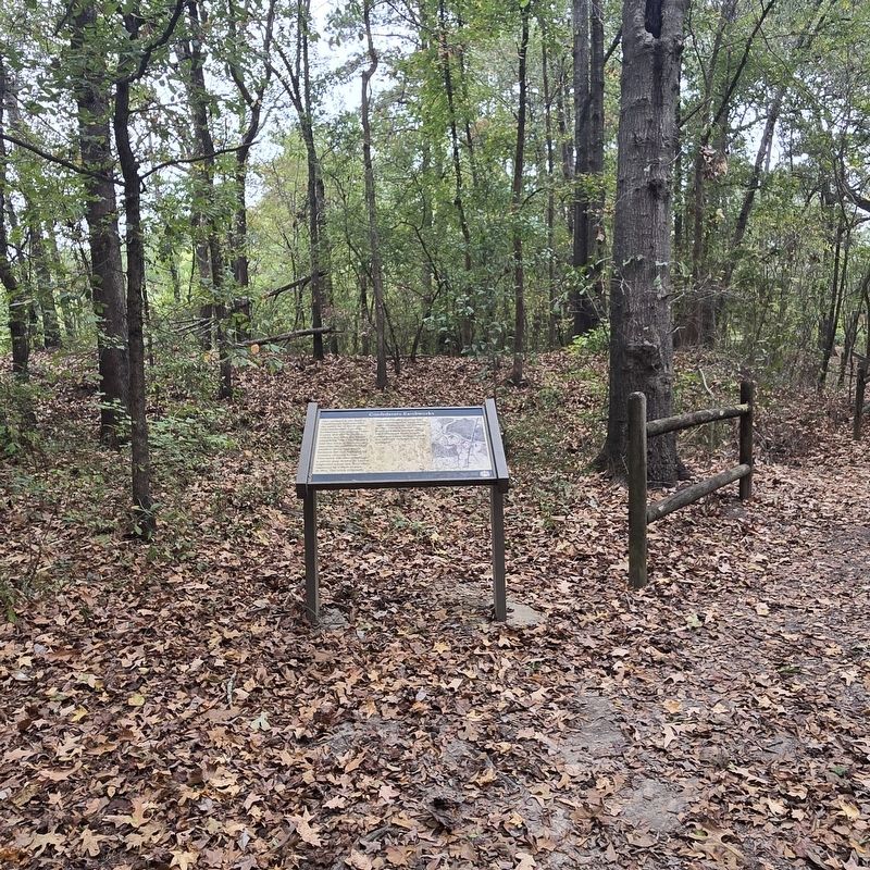 Confederate Earthworks Marker. Click for full size. Confederate Earthworks Marker image. Click for full size.