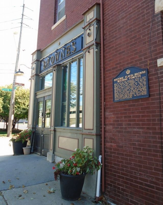 Historic Flaven/Browne Building Complex and Marker. Click for full size. Historic Flaven/Browne Building Complex and Marker image. Click for full size.