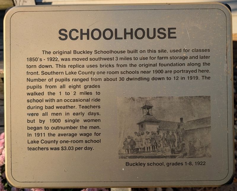 Schoolhouse Marker. Click for full size. Schoolhouse Marker image. Click for full size.