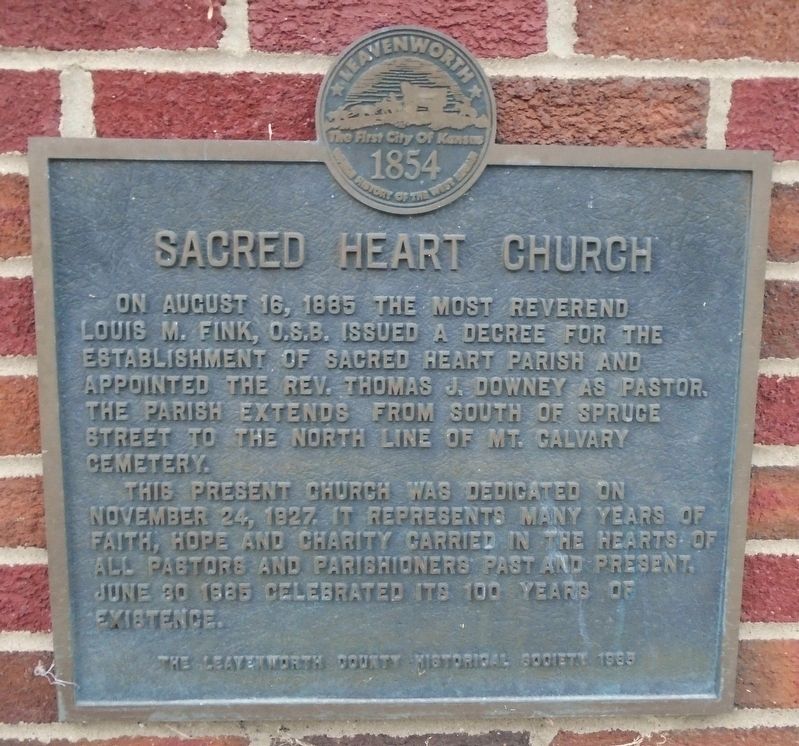 Sacred Heart Church Marker. Click for full size. Sacred Heart Church Marker image. Click for full size.
