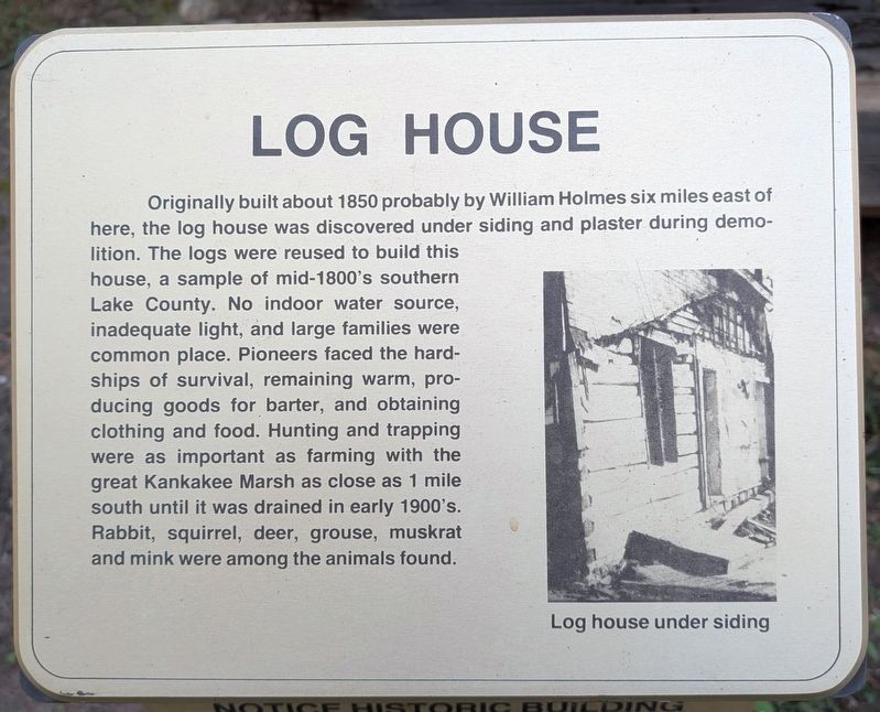 Log House Marker. Click for full size. Log House Marker image. Click for full size.