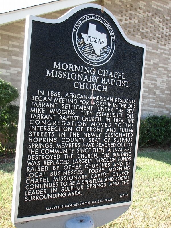 Morning Chapel Missionary Baptist Church Marker. Click for full size. Morning Chapel Missionary Baptist Church Marker image. Click for full size.